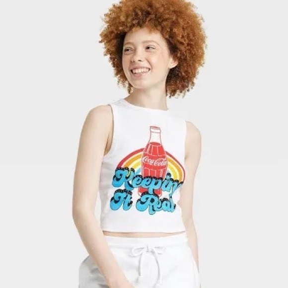 New! COCA COLA COKE BLING TANK crop Large - Picture 1 of 3